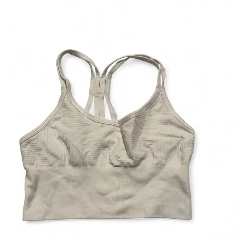 Lululemon Women's Cream and Tan Bra